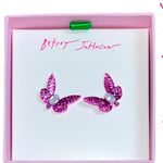 Betsey Johnson Garden Glam Butterfly Stud Earrings Photo 0