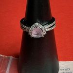 Bomb Party RBP5533 “Queen of Elegance” Kunzite/Quartz on Hematite Sz 9 Ring NWT Silver Photo 3