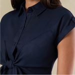 Rachel Parcell  100% Linen Navy Midi Dress Sz XS. Photo 3