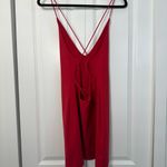 Free People  Intimately Bodycon Strappy Red Mini Dress Size L NWOT Photo 1