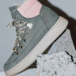 NWOT WODEN Iris Nubuck Scandinavian Sneakers Suede Fur Lined Boots Size 5.5 Pink Photo 0