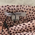 Revolve Sabina Musayev Nissa Peach Metallic Ruffle Midi Skirt Photo 8