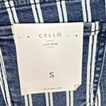 Cello Denim Shorts Womens Sz S Blue White Striped Raw Hem Button Fly 2.5" Inseam Photo 10