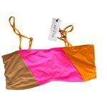 Ellejay  Lauren Colorblock Bikini‎ Top NWT Sz L Photo 1