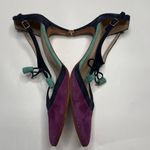 Boden Alice Suede Leather Blue Purple Kitten Heels S Photo 3