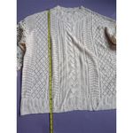 J.Crew J.‎ Crew Women's 2XL Beige Lace Knit Pullover Sweater Long Sleeve Photo 4