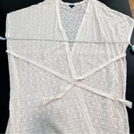 Torrid Ivory White Crochet Tie Waist Longline Duster Short Sleeve Sweater 3X 4X Photo 6
