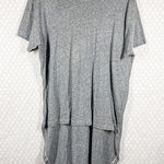 The Great. Heather Grey Short Sleeve Hi Low Top Gray Size XS Photo 0