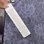 Dantelle  Lavender Lace print Blouse medium high low capped sleeve Photo 4