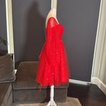 Women’s Red Short Stars & Moons Party Homecoming Dress Corset Back Size 0 NEW Photo 2