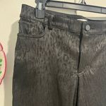 Alice + Olivia Leopard Print Black Boot Cut Jeans Pants Photo 4