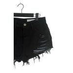 Pistola  Cutoff Distressed Jean Shorts Raw Ripped Hem High Rise Pockets 27 Black Photo 2