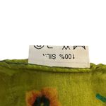 Green Floral Silk Hair Scarf Headband 40 Inches by 7 Inches Photo 4