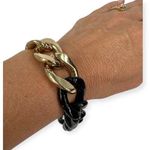 Large Chunky Gold Black Chain Photo 0