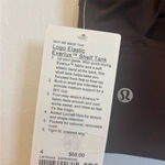 Lululemon  Logo Elastic Everlux Shelf Tank Top - Size 4 - Espresso Photo 3