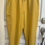 FIGS Technical Collection Women's Mustard PO 1969 Jogger Scrub Pants XL Petite Photo 0