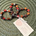 NWT Angelas Designs 3 stackable handmade bracelets orange brown and silver Orange Photo 4