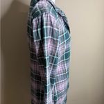 Eddie Bauer Plaid Button-Up Shirt in Green and Pink Photo 8