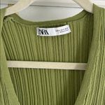ZARA  Green Ribbed Sleeveless Top Photo 2