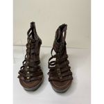 Bucco Otto Wedge Sandals Womens Size 6 Brown Stud Accents Bohemian Trendy Photo 1