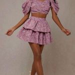 Boutique Floral Print Layered Skirt Photo 4