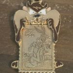 Looney Tunes Vintage Tasmanian Devil Bugs Bunny stamp pendant necklace Photo 2