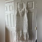 Just Me  White High Low Lace Dress L Photo 1