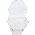 ANDIE NWT  The Asbury Ribbed One Piece Swimsuit UPF 50+ Removable Cups L White Photo 1