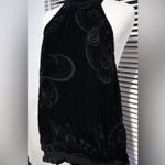 Sophia Michelle Medium Silk Halter Top Solid Black Burn Photo 3