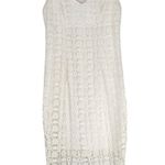 Bisou Bisou White Lace V-Neck Lace Up Formal Mini Dress Size 8 Photo 4