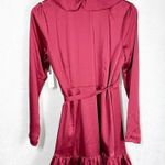 Lovers + Friends Flynn Wrap Mini Dress Size Small Burgundy Wine Photo 3