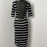 Forever 21 T-shirt dress. Mesh back. Size Small. Black and white striped. Photo 2