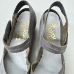 Reiker Grey Leather Artsy Mary Jane Heels Womens 9.5 Lagenlook Casual Funky Gray Photo 5