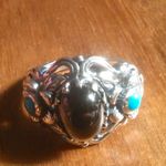 Artisan Crafted Elite Shungite Sleeping Beauty Turquoise Sterling Silver Ring Photo 14
