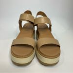Sorel Joanie IV Y strap wedge platform sandals tan women’s size 10 trendy casual Photo 2
