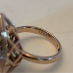 FINE STERLING SILVER 925 W/ A COPPER TINT HEART SHAPED AMETHYST PUFFED RING (8) Photo 10