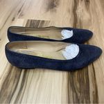 Salvatore Ferragamo Vintage  Navy Blue Suede Almond Toe Slip on Shoes Photo 1