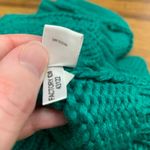 EXPRESS  Green Cable Knit Cardigan Sweater Shawl Collar Bell Sleeve Women's M Photo 6