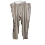 Athleta Brooklyn Leopard Textured Ankle Jogger Pants Tan Khaki Pockets Plus 26 Photo 4