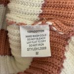 By Together NWOT Stripe Cropped Knit Sweater Pullover Womens Medium Ivory Orange Photo 11