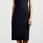 Ted Baker NWT  Astriid Navy Wrap look Sleeveless Midi dress Sz 3 / US 8 / Medium Photo 0