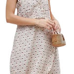 Chic Cream‎ Floral Midi Dress White Size 38 Photo 0