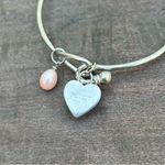 Alex Lemonade Stand Friend of Alex Heart Charm Honora Pearl Bracelet Silver Photo 3