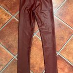 Lulus NWT Rock Music Burgundy Vegan Leather Leggings Photo 8