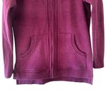 UGG  Trendy Burgundy Long Sleeves Front Zip Up High Low Sweatshirt SZ XS # 2365 Photo 2
