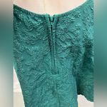 Altar'd State Altar’d State Cecelia Mini Milkmaid Dress Bow Jacquard Puff Sleeve Green Large Photo 6