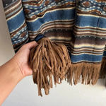 Double D Ranch Women’s Western Double Pocket Suede Fringe Cardigan Duster Size S Blue Photo 7
