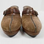 Cole Haan Brown Suede and Leather Buckle Clogs Photo 1