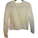The Limited  Cream Chunky Cable Knit Wool Sweater Photo 0