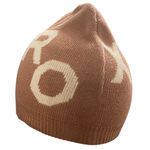 Roxy  Knit Beanie Hat Brown Tan Logo Slouchy Winter Ski Snowboard Pink White Photo 0